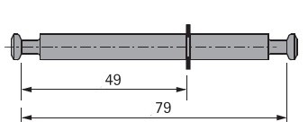 Doppeldübel DU 853 für Rastex 15, Seitendicke 19mm