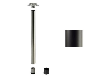 Tischbein ø60mmx1200mm, ablängbar, schwarz matt