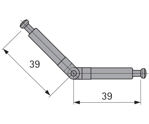 Gelenkdübel DU 860 für Rastex 15, Spannmaß 39/39mm