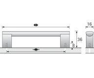 Möbelgriff -Clivia- Bohrabstand 232mm Aluminium Eloxiert