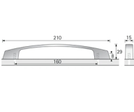 Möbelgriff -Fectio- Bohrabstand 160mm Chrom matt