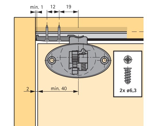 Zuhaltung für Schiebetüren Slide Line 55 plus