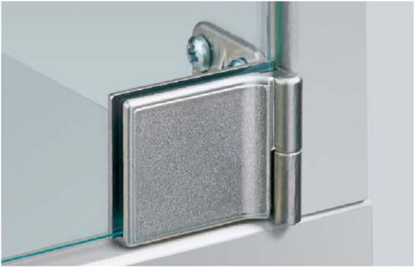 Glastürscharnier ET 5150 vernickelt matt (Garnitur)