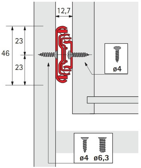 Kugelauszug KA 4532 Silent System Vollauszug 300mm (Garnitur)
