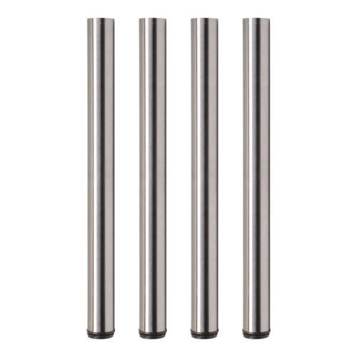 Tischbeine ø60mm x 710mm aus Stahl Oberfl. Edelstahloptik (Set)