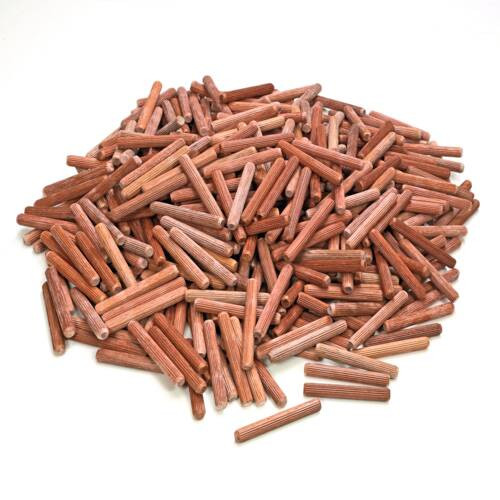 Riffel-Holzdübel Padouk 12 x 80mm 1kg