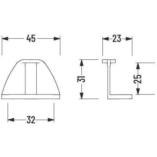 Griff-Adapter für Faltschiebetüren Nickel matt 25mm