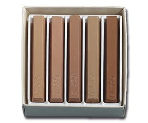 Weichwachs Set 6 Buche mittel-dunkel 5 Stangen