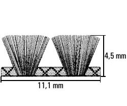 Bürstendichtung 11,1mm x 4,5mm Grau 10m