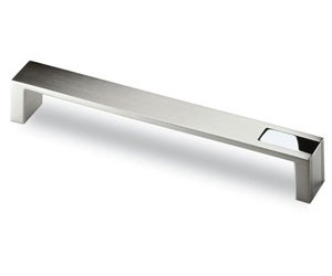Möbelgriff -Intra- Edelstahl Optik / Chrom glanz aus Zink 192m
