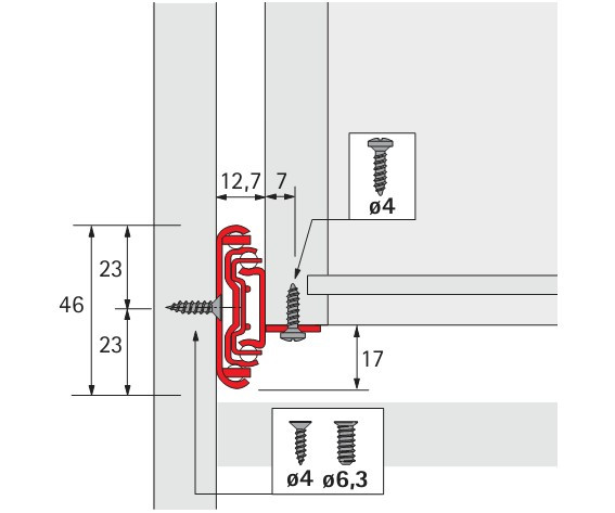 Kugelauszug KA 4532 AM Silent System Vollauszug 300mm (Garnitur)