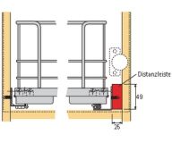 Distanzleiste für Seitenabstand 25 mm