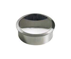 Kabeldurchlass 60mm mit Bürste Edelstahl Optik