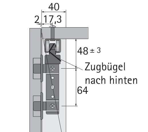 Laufprofil WingLine 77 (oben) 2000mm silber
