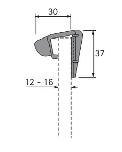 Blendenhalter zum Aufstecken für Sockelverstellfuß Euro
