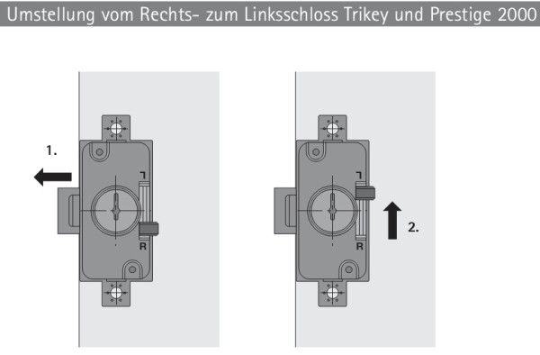 Zylinder-Drehstangenschloss Prestige 2000 (Dornmaß 15mm)