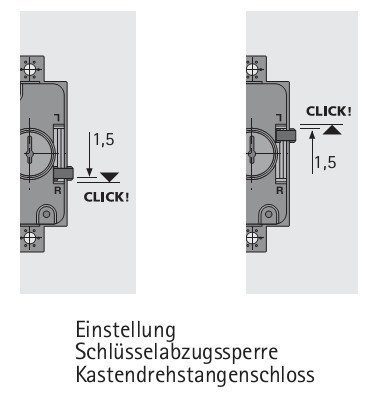 Zylinder-Drehstangenschloss Prestige 2000 (Dornmaß 15mm)