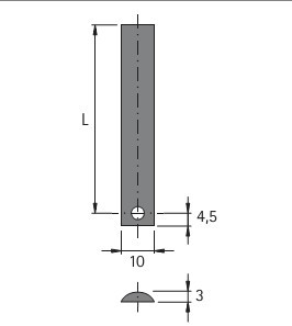 Schubstange 1000mm 10 x 3mm