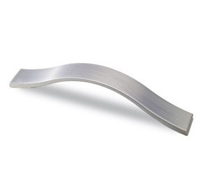 Möbelgriff -Genoa- Bohrabstand 128mm Edelstahl Optik