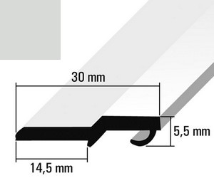 Türanschlagleiste grau RAL 7035 für 5mm Schloß 275cm