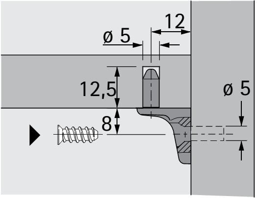 Bodenträger Sekura 7 für 5mm Loch