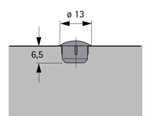 Abdeckkappen für 10mm Bohrdurchmesser schwarz (50 Stück)