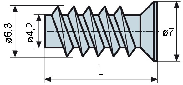 Direktbefestigungsschraube 6,3 x 10,5 Torx20 (100 St.)