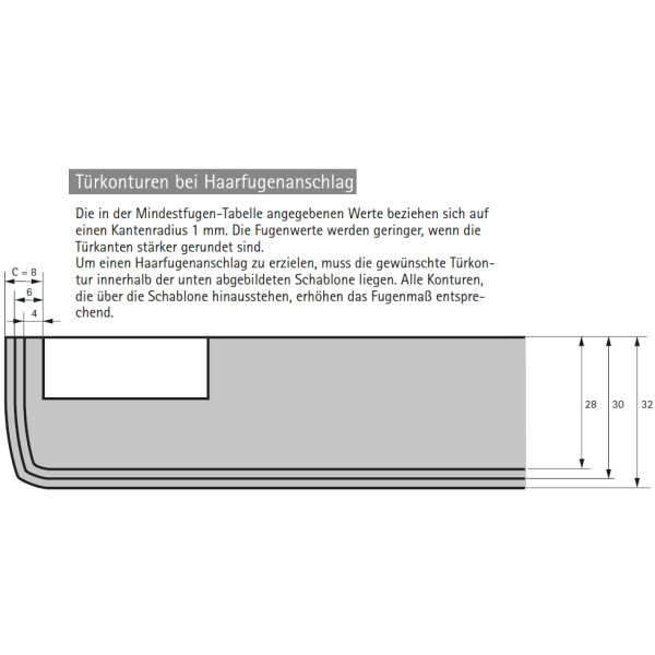 Topfscharnier sensys 8631i 95° für dicke Türen (Außenseite)