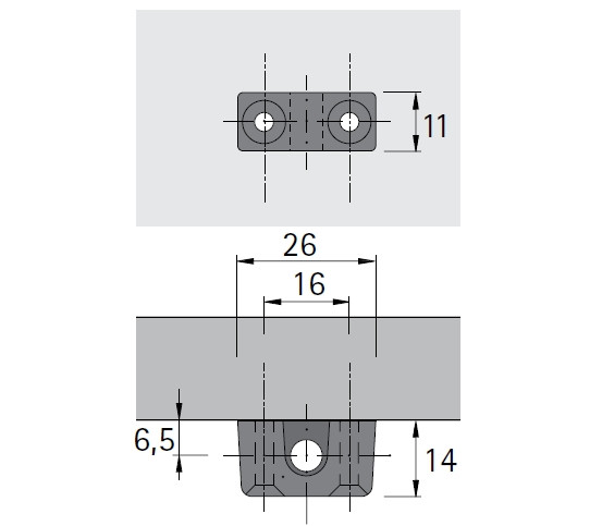 Stangenführung für Drehstangen 6mm