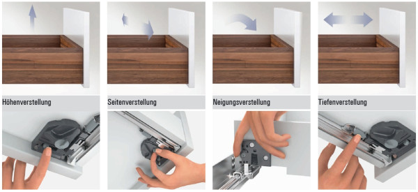 Quadro 4D V6 Push to open, Vollauszug Nennlänge 420mm