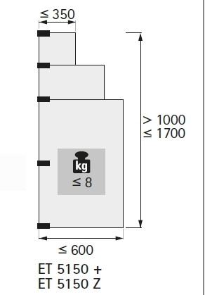 Glastürscharnier ET 5150 Z vernickelt matt