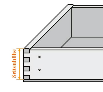 Holzschubkasten Länge 301 bis 400mm - Breite 501 bis 600mm TypA