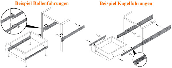 Holzschubkasten Länge 401 bis 500mm - Breite 201 bis 300mm TypA