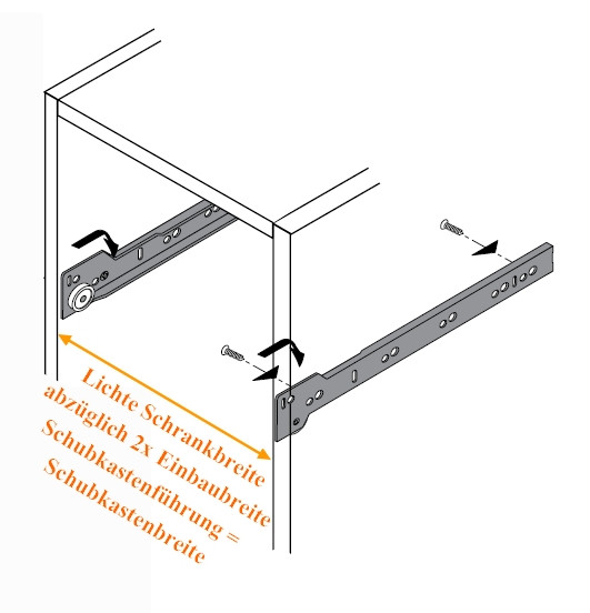 Holzschubkasten Länge 401 bis 500mm - Breite 401 bis 500mm TypA