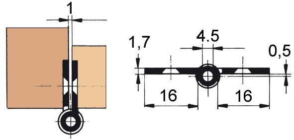 Möbelband FS Rollendurchmesser 8mm, 80mm RECHTS