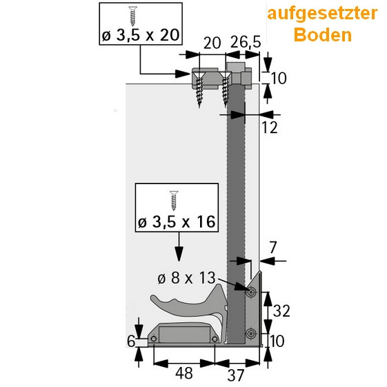 Quadro V6 Vollauszug mit Silent System 420mm
