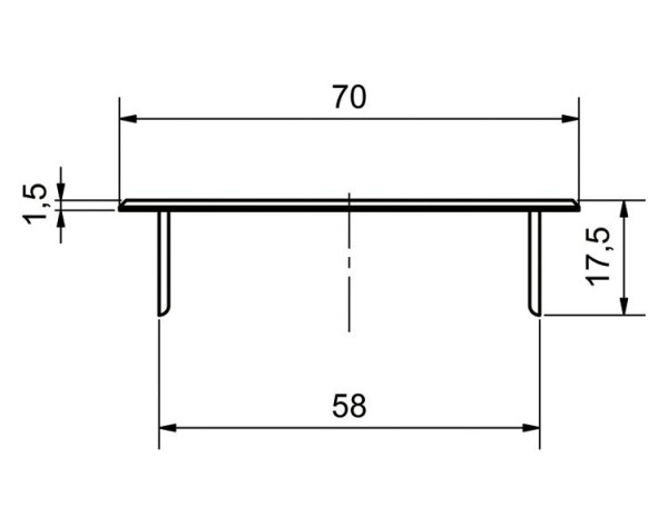Lüftungsgitter, Länge 500mm, Lüftungsquerschitt 88cm²
