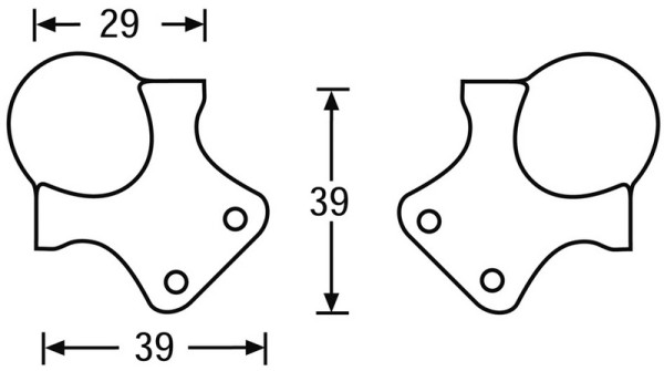 Kugelecken, dreischenklig Stahl verzinkt, 29/39/39 mm