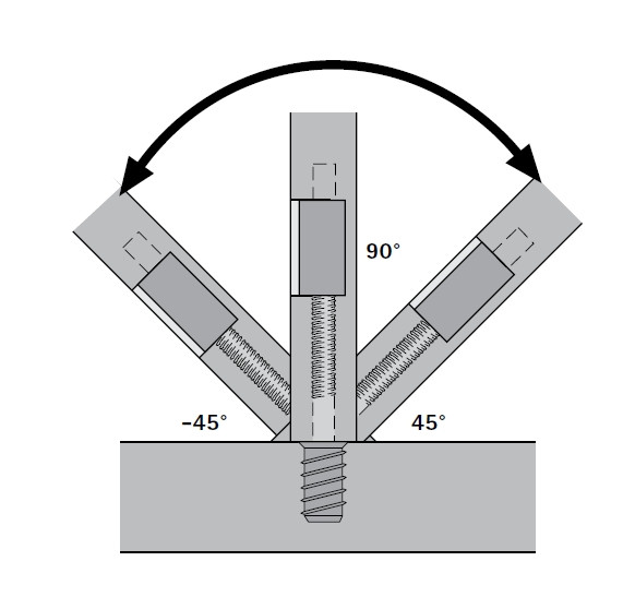 Gehrungsverbinder VB 45 - 90 T