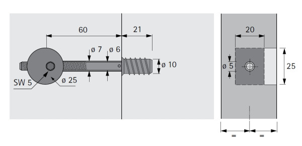 Gehrungsverbinder VB 45 - 90 T