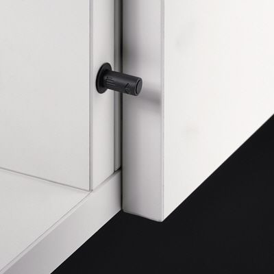 Push-To-Open Pin zum Einbohren, anthrazit, Kurzhub