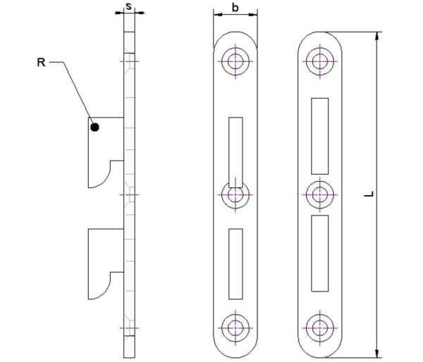 Verbindungsbeschlag für Betten 80mm