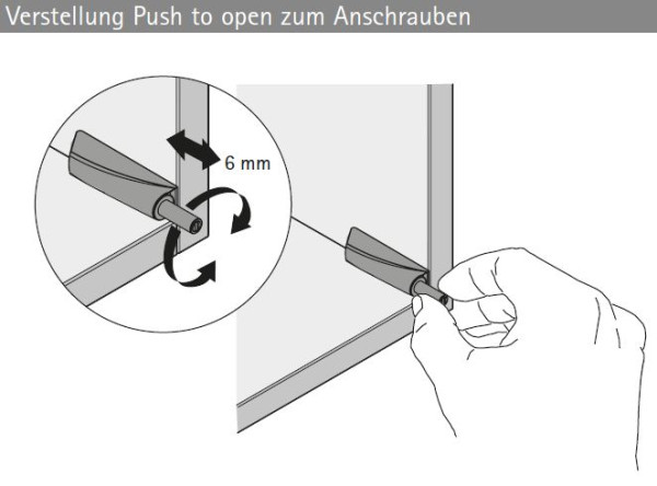 Push-To-Open Magnet zum Anschrauben, weiß, Kurzhub
