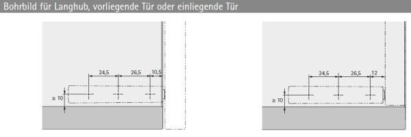 Push-To-Open Magnet zum Anschrauben, anthrazit, Langhub