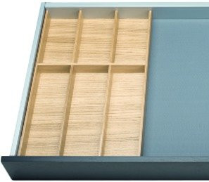 Besteckeinsatz 300, Eiche lackiert B/T/H: 300 x 472 x 43 mm
