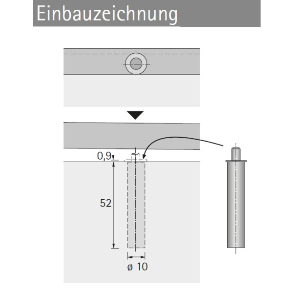 Einbohr Türdämpfer Silent System