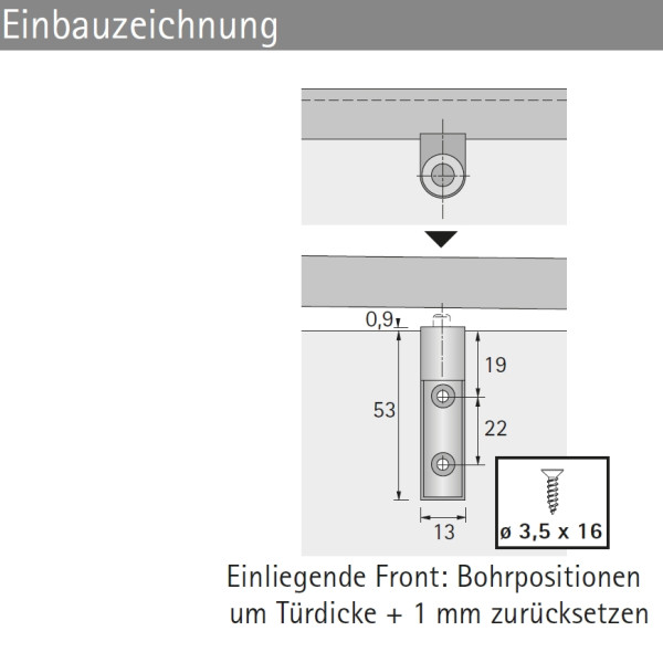 Aufschraub Türdämpfer Silent System (einliegende Türen)