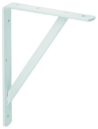 Winkelkonsole aus Stahl, weiss beschichtet 495/330mm