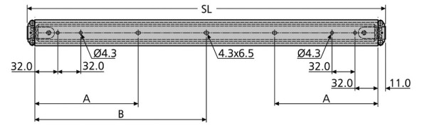 Kugelvollauszug Dual 3630 350mm (Garnitur)