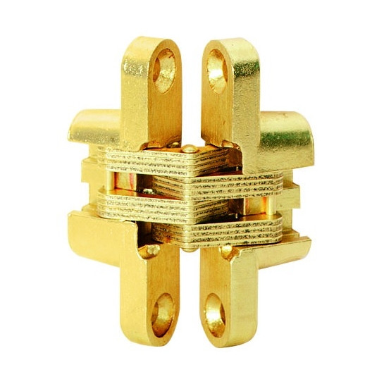 Möbel Einlass-Scharnier SOSS 13 x 44mm messingfarbig